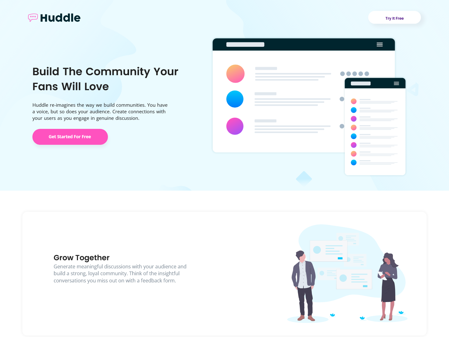 Huddle page